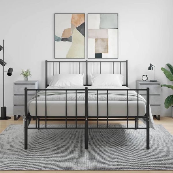 vidaXL Nočné stolíky 2 ks betónovo sivé 40x35x69 cm kompozitné drevo