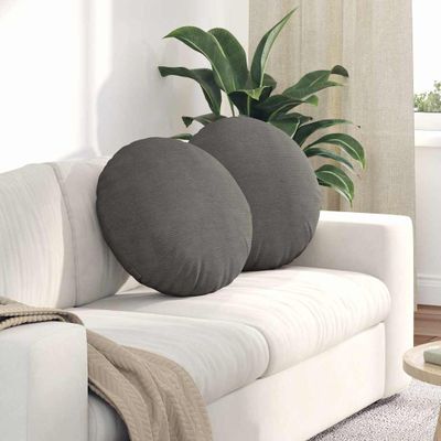 vidaXL Vankúše na sedenie 2 pcs Svetlosivá Ø50 x 19 cm