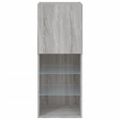 vidaXL TV skrinka s LED svetlami sivá sonoma 40,5x30x102 cm