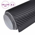 vidaXL Fólia na automobily 2 ks 3D čierna 100x150 cm