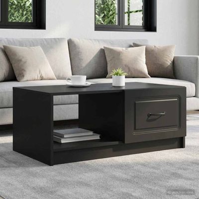 vidaXL Konferenčný stolík Čierna 90 x 50 x 37 cm Kompozitné drevo