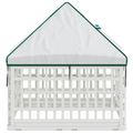 vidaXL 4 panelový psí výbeh s strechou 88 x 88 x 112 cm Plast Biela