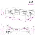 vidaXL Elektrický nastaviteľný rám postele Biela 140 x 200 cm Oceľ