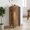 vidaXL Servírovacia skriňa Staré drevo 34,5 x 33 x 92 cm