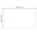 vidaXL Zrkadlo do kúpeľne s LED Priehľadná 90 x 50 cm tvrdené sklo