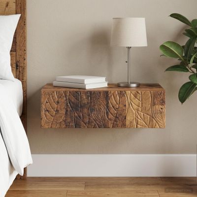 vidaXL Nástenný bočný stôl 59 x 34,5 x 17 cm Kompozitné drevo