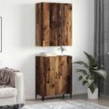 vidaXL Highboard 2 ks Staré drevo 69,5 x 34 x 180 cm Kompozitné drevo