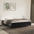 vidaXL Matrac s taštičkovými pružinami stredná tvrdosť čierny 160x200x20 cm zamat