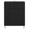vidaXL Servírovacia skriňa Čierny dub 69,5 x 34 x 90 cm