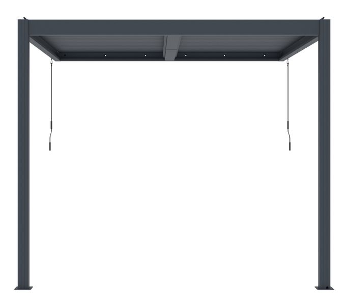 Bioklimatická pergola G21 Trenton 3x3 m, antracitová hliníková