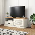 vidaXL TV skrinka VIGO biela 106x40x40 cm masívna borovica