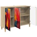vidaXL Servírovacia skriňa HEESCH Sonoma 102 x 33 x 75 cm