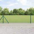 vidaXL Zvarené drôtené pletivo s betónovým základom 100 x 0,6 m Zelená