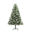 vidaXL Umelý vianočný stromček s umelým snehom 300 LED Teplá biela