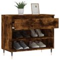 vidaXL Botník dymový dub 70x36x60 cm spracované drevo