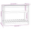 vidaXL Kvetináč s policou medovohnedý 111,5x54x81 cm masívna borovica