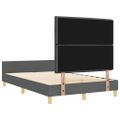 vidaXL Rám postele s čelnou doskou Tmavo šedá 140 x 190 cm látka