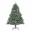 vidaXL Umelý vianočný stromček Zelená 240 cm PVC, plast a oceľ