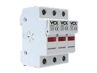 Poistkový odpojovač VCX CFPV-32, 3P, 32A, 1kV so signalizáciou, na DIN lištu