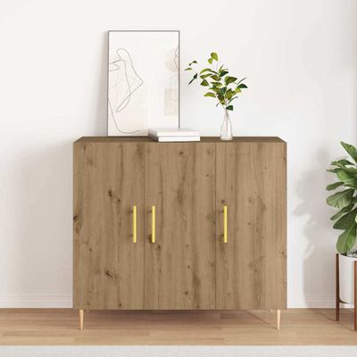 vidaXL Servírovacia skriňa Remeselný dub 90 x 34 x 80 cm