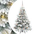 vidaXL Umelý vianočný stromček s 150 LED-i Biela 120 cm PE a PVC