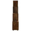 vidaXL Knižnica v tvare schodov dymový dub 142 cm spracované drevo