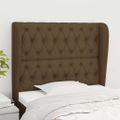 vidaXL Čelo postele so záhybmi tmavohnedé 103x23x118/128 cm látka