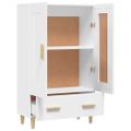 vidaXL Vysoká skrinka biela 70x31x115 cm spracované drevo