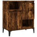 vidaXL Komody 3 ks dymový dub 60x35x70 cm kompozitné drevo