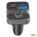 FM vysielač 2×USB-A 1×USB 12V 24V AMiO-04649