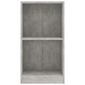VidaXL Knižnica Concrete Grey 40x24x75 cm Engineered Wood