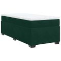 vidaXL Posteľný rám boxsping s matracom tmavozelený 80x200 cm zamat
