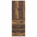 vidaXL Sada skríň 2 ks 66 x 34,5 x 87 cm Kompozitné drevo Staré drevo