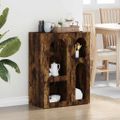 vidaXL Servírovacia skriňa ELST Dymová dub 59 x 35 x 80.5 cm