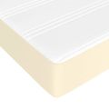 vidaXL Matrac s taštičkovými pružinami stredná tvrdosť krémový 80x200x20 cm umelá koža