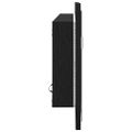 vidaXL Zrkadlo do kúpeľne s LED Čierny dub 100 x 8,5 x 37 cm Sklo