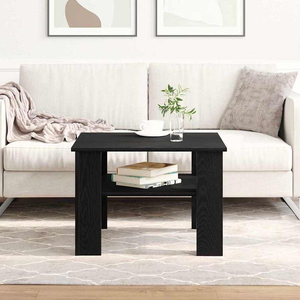 vidaXL Konferenčný stolík Čierny dub 60 x 60 x 42 cm Kompozitné drevo