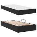 vidaXL Postel s úložným prostorem a matrací Čierna 90 x 190 cm Zamat