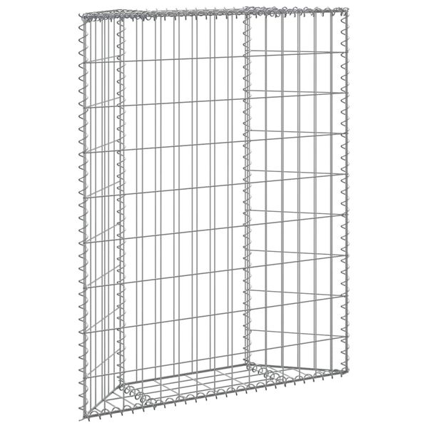 vidaXL Trapézový gabiónový vyvýšený kôš pozinkovaná oceľ 80x20x100 cm