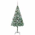 vidaXL Umelý vianočný stromček Zelená 180 cm PVC a oceľ