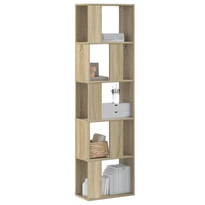 vidaXL Knižnica 5 políc dub sonoma 45x23,5x162,5 cm kompozitné drevo