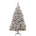 vidaXL Umelý Sklápací Vianočný Stromček 300 LED Zelená a biela 180 cm