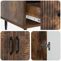 vidaXL Servírovacia skriňa so zásuvkou Dymový dub 66 x 34,5 x 95 cm