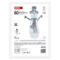 LED vianočný snehuliak ratanový, 82 cm, vonk./vnút., studená biela, časovač