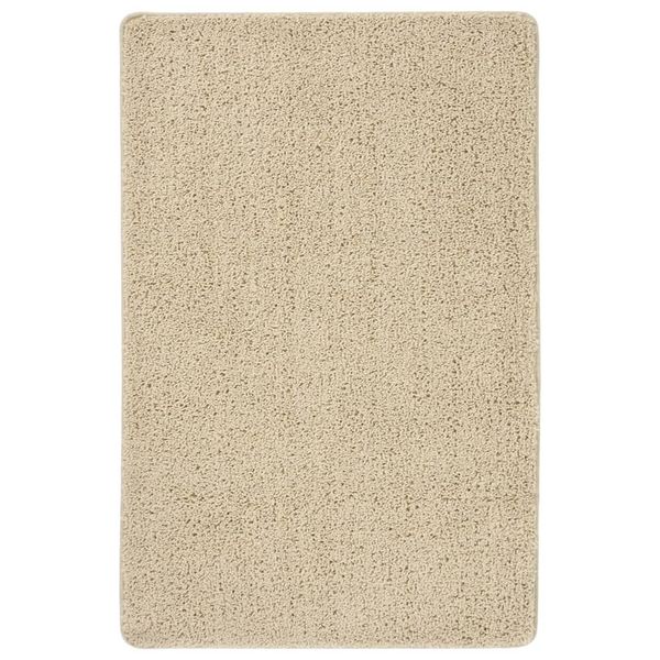 vidaXL Chlpatý koberec krémový 200x290 cm protišmykový