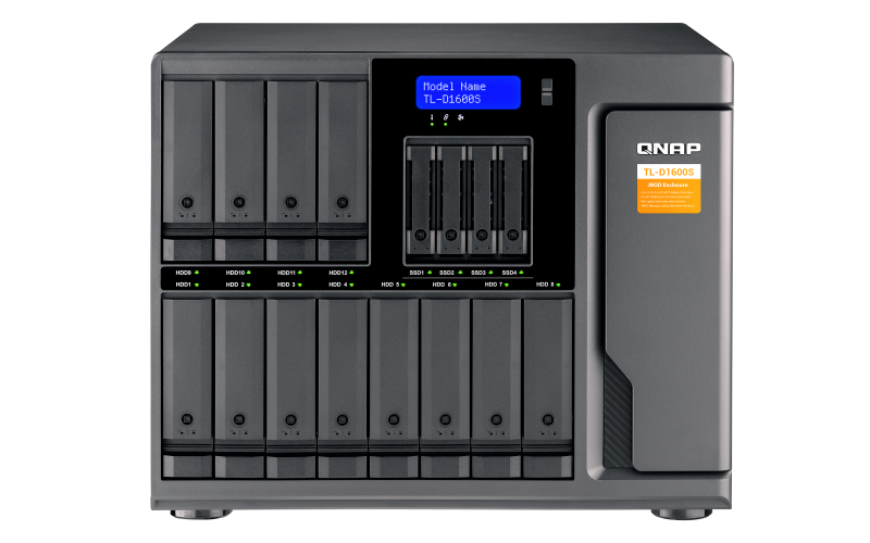QNAP TL-D1600S - úložná jednotka JBOD SATA (12x SATA + 4x 2,5'' SATA), desktop