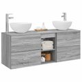 vidaXL Set kabinetov do kúpeľne 3 ks Sivý Sonoma 49,5 x 35 x 63 cm