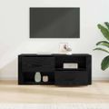 vidaXL TV skrinka 100 x 35 x 40 cm Čierny dub Kompozitné drevo