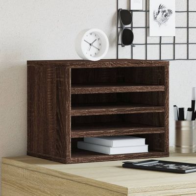 vidaXL Organizér na stôl čierny 36x26x29,5 cm kompozitné drevo