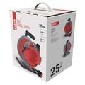 Predlžovací kábel EMOS P19125 na bubne 25 m / 1 zásuvka / červený / PVC / 230 V / 1,5 mm2